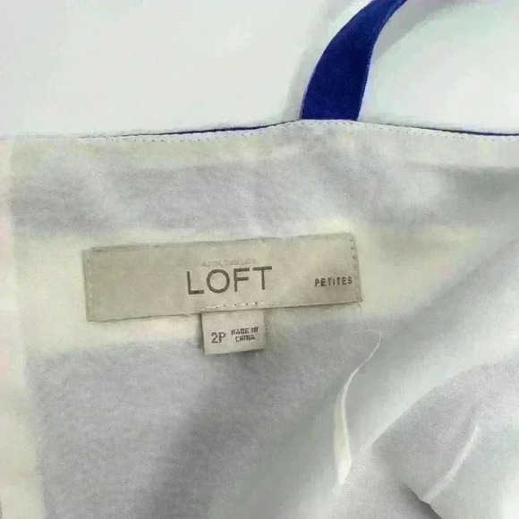 Ann Taylor LOFT Women's 2P Blue White Striped Spaghetti Strap Sleeveless Dress - Picture 2 of 11